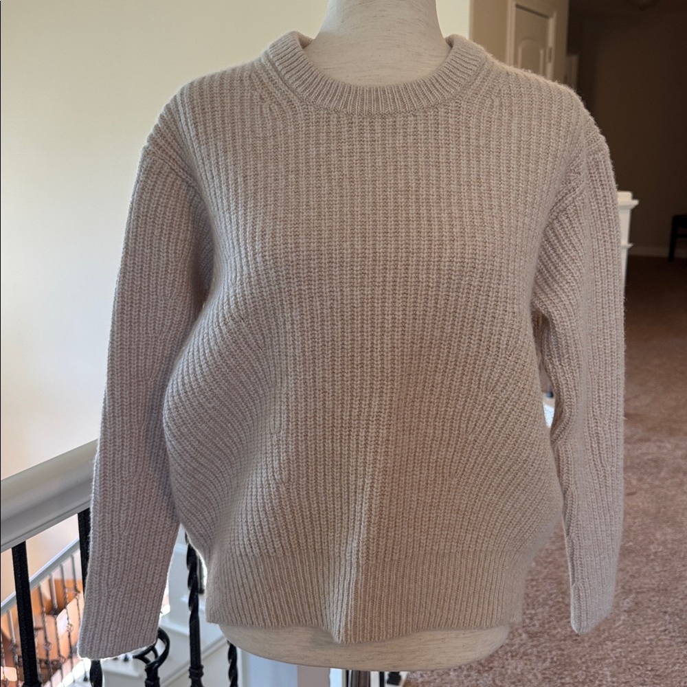 Athleta Beige/Oatmeal color Ribbed Knit Sweater - Picture 7 of 10